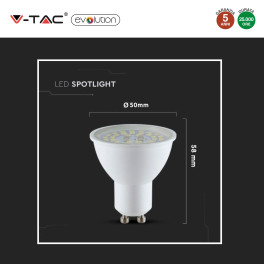 Lampadina LED GU10 5W Faretto Spotlight 110° V-Tac Evolution VT-2335