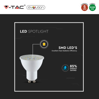 Lampadina LED GU10 5W Faretto Spotlight 110° V-Tac Evolution VT-2335