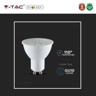 Lampadina LED GU10 5W Faretto Spotlight 110° V-Tac Evolution VT-2335
