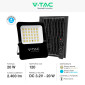 Immagine 4 - V-Tac VT-55300 Faro LED Floodlight 20W IP65 con Pannello Solare e Telecomando Colore Nero - SKU 6971 / 6970