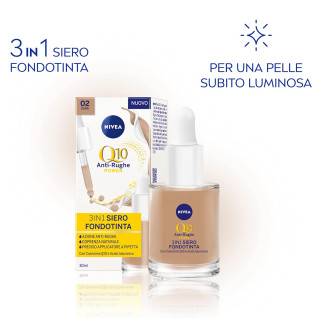 3in1 Siero Fondotinta con Acido Ialuronico 02 Dark Nivea Q10