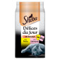 Sheba Delices Du Jour Selezione in Salsa Cibo per Gatti al Gusto Pollo e Salmone - 6 Buste da 50g