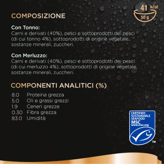 Delices Du Jour Cibo per Gatti al Gusto Tonno e Merluzzo 6 Bustine Sheba