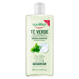 Equilibra Tè Verde Ialuronico Dermo Shampoo Purificante per Capelli Normali e...