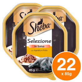 Salsa Cibo per Gatti al Gusto Agnello e Pollo Sheba