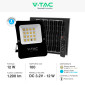 Immagine 4 - V-Tac VT-55100 Faro LED Floodlight 12W IP65 con Pannello Solare e Telecomando Colore Nero - SKU 6967 / 6966