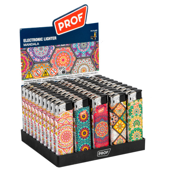 Accendini Elettronici Prof Fantasia Mandala Box da 50 Accendini Elettronici Prof Fantasia Mandala Box da 50