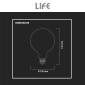 Immagine 7 - Life Lampadina LED E27 18W Bulb G125 Globo Milky Filament in Vetro - mod. 39.920387CM27 / 39.920387CM30 / 39.920387NM40