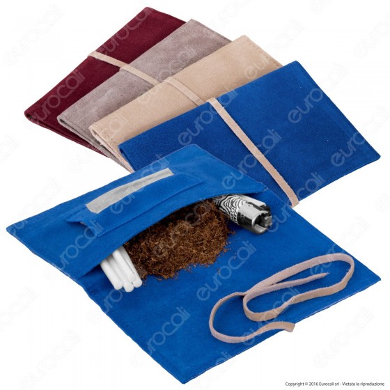 Pinch Astuccio in Pelle Scamosciata Portatabacco e Cartine Pinch Astuccio in Pelle Scamosciata Portatabacco e Cartine