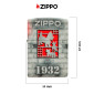 Immagine 4 - Zippo Premium Accendino a Benzina Ricaricabile ed Antivento con Fantasia Founder's Day Design - mod. 48163