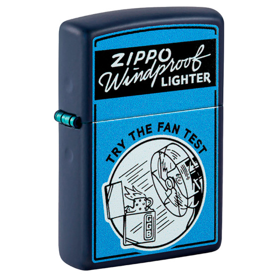 Accendino Zippo mod. 48144 Fan Test Design Ricaricabile Antivento