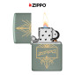 Immagine 5 - Zippo Accendino a Benzina Ricaricabile ed Antivento con Fantasia Zippo Script Design - mod. 48159