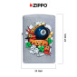 Immagine 4 - Zippo Accendino a Benzina Ricaricabile ed Antivento con Fantasia Luck Tattoo - Esclusiva Eurocali - mod. 207