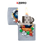 Immagine 5 - Zippo Accendino a Benzina Ricaricabile ed Antivento con Fantasia Luck Tattoo - Esclusiva Eurocali - mod. 207