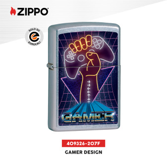 Accendino Zippo mod. 207 Gamer Design Antivento ESCLUSIVA EUROCALI