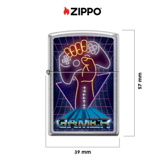 Accendino Zippo mod. 207 Gamer Design Antivento ESCLUSIVA EUROCALI