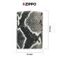 Immagine 4 - Zippo Premium Accendino a Benzina Ricaricabile ed Antivento con Fantasia Snake Skin Design - mod. 48231