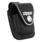 Zippo Custodia in Vera Pelle per Accendini Colore Nero e Logo Argentato - mod. LPLBK [TERMINATO]