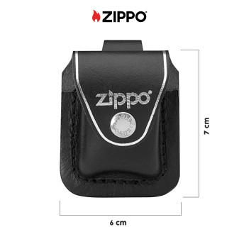 Custodia Zippo in Vera Pelle per Accendini mod. LPLBK Nera