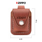 Immagine 4 - Zippo Custodia in Vera Pelle per Accendini Colore Marrone - mod. LPLB