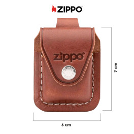 Custodia Zippo in Vera Pelle per Accendini mod. LPLB Marrone