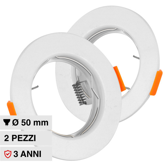 VT-929 2 Portafaretti Rotondi Bianchi per GU10 GU5.3 V-Tac VT-929 2 Portafaretti Rotondi Bianchi per GU10 GU5.3 V-Tac