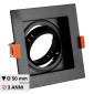 Immagine 1 - V-Tac VT-933 Portafaretto Quadrato Orientabile da Incasso per Lampadine GU10 e GU5.3 (MR16) Nero - SKU 6657