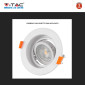 Immagine 8 - V-Tac VT-933 Portafaretto Rotondo Orientabile da Incasso per Lampadine GU10 e GU5.3 (MR16) Bianco - SKU 6658