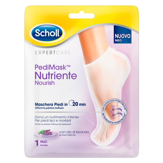Scholl Pedimask Maschera Piedi Nutriente con Olio di Lavanda e Scholl Pedimask Maschera Piedi Nutriente con Olio di Lavanda e
