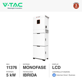 Inverter 5kW VT-6605103 Rack per Pannelli Fotovoltaici V-Tac