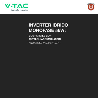 VT-6606103 Inverter 5kW Monofase Pannelli Fotovoltaici V-Tac