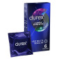 Preservativi Durex Lunga Durata ad Azione Ritardante e Forma Easy-On - Confezione da 6 Profilattici