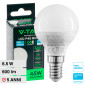 V-Tac Pro VT-270 Lampadina LED E14 6.5W Bulb P45 MiniGlobo SMD Chip Samsung - SKU 21863 / 21864 / 21865