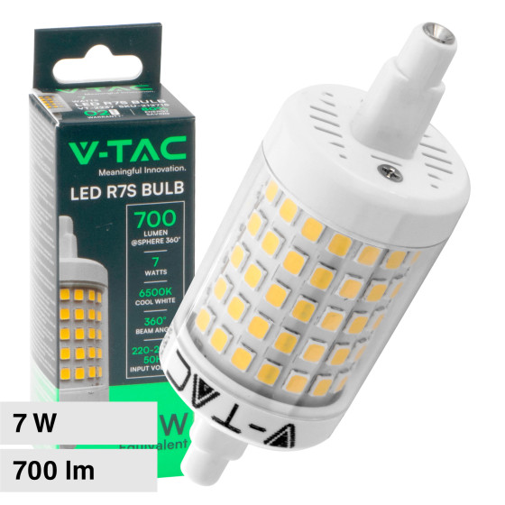 VT-2237 Lampadina LED R7s 7W Tubolare L78 SMD V-Tac VT-2237 Lampadina LED R7s 7W Tubolare L78 SMD V-Tac
