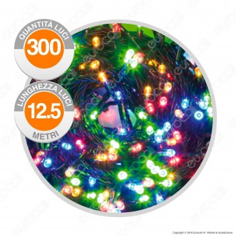 Catena 300 Luci LED Reflex Multicolore con Controller - per Interno e