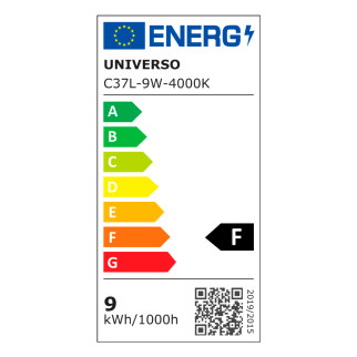 Lampadina LED E14 9W Candle C37 Candela Fiamma SMD Universo