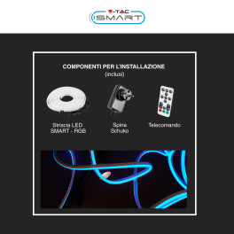 VT-5050 Kit Neon Flex LED 36W IP68 RGB 5 metri V-Tac Smart
