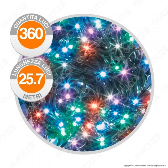 Catena 360 Luci LED Reflex Multicolore con Controller Memory - per Catena 360 Luci LED Reflex Multicolore con Controller Memory - per