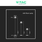 Immagine 7 - V-Tac VT-7544 Piantana LED 4W Touch IP54 Lampada da Terra o da Tavolo Dimmerabile Altezza Regolabile - SKU 7007 / 7008 / 7009