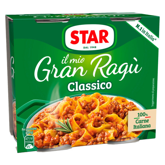 Star Il Mio Gran Ragù Classico Sugo Pronto Pomodoro e Carne Star Star Il Mio Gran Ragù Classico Sugo Pronto Pomodoro e Carne Star