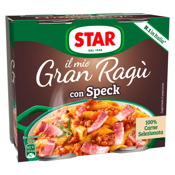 Il Mio Gran Ragù con Speck Sugo Pronto Pomodoro e Carne Suina Star Il Mio Gran Ragù con Speck Sugo Pronto Pomodoro e Carne Suina Star
