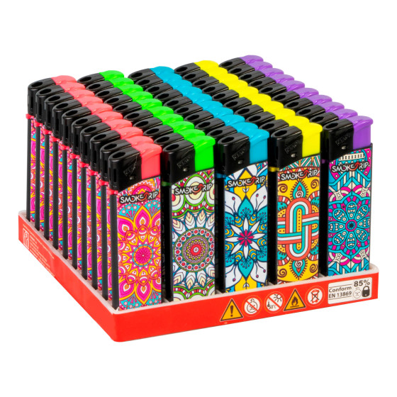 SmokeTrip Large Mandala Style Box 50 Accendini Elettronici SmokeTrip Large Mandala Style Box 50 Accendini Elettronici