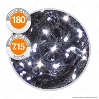 Catena 180 Luci LED Reflex Bianco Freddo a Batterie con Controller