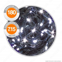 Catena 180 Luci LED Reflex Bianco Freddo a Batterie con Controller