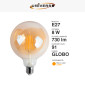 Immagine 2 - Universo Lampadina LED E27 8W Globo G125 Filament Vetro Ambrato - mod. G125-OC