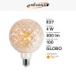Immagine 2 - Universo Lampadina LED E27 4W Globo G125 Filament Vetro Ambrato Effetto Cristallo - mod. TD-OC