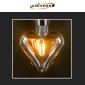 Immagine 4 - Universo Lampadina LED E27 4W Filament Forma Cuore Vetro Ambrato - mod. CU-OC