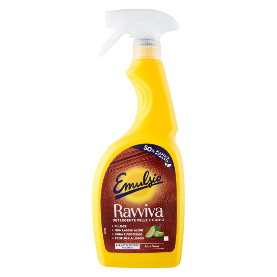 Ravviva Detergente Spray per Pelle e Cuoio Emulsio Ravviva Detergente Spray per Pelle e Cuoio Emulsio