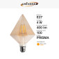 Immagine 2 - Universo Lampadina LED E27 4W Filament Forma Prisma Vetro Ambrato - mod. TRI-OC