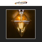 Immagine 4 - Universo Lampadina LED E27 4W Filament Forma Prisma Vetro Ambrato - mod. TRI-OC